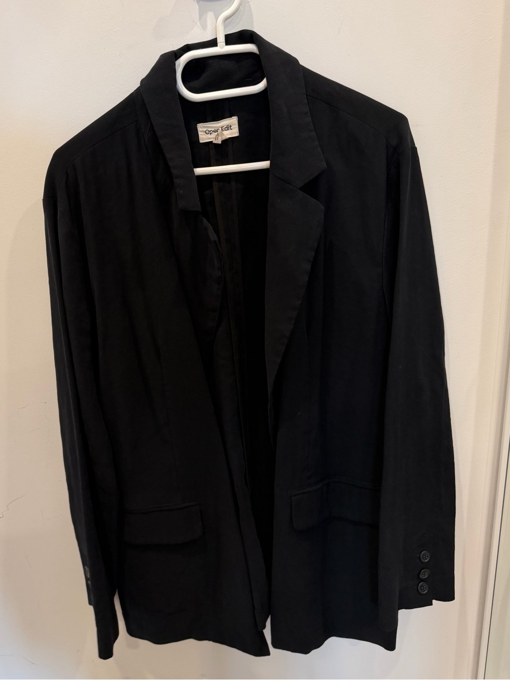 women’s black linen Blazer - Relaxed Tailored Blazer